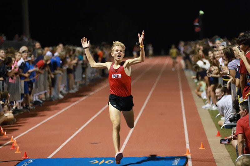 Briefly Noted: SM North cross country runner Micah Blomker sets school  record, finishes first at Olathe event