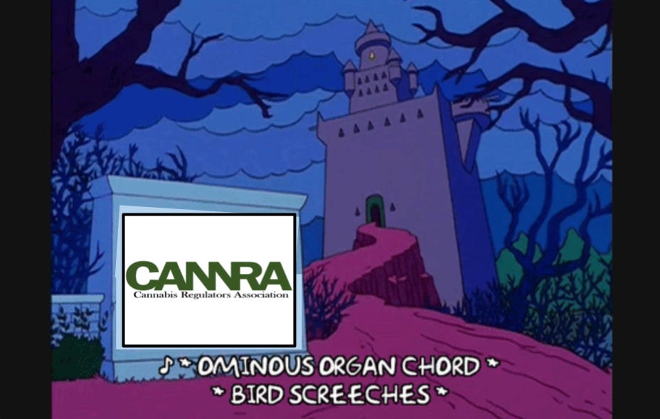 The evil lair where CANNRA was held (a screenshot from The Simpsons)