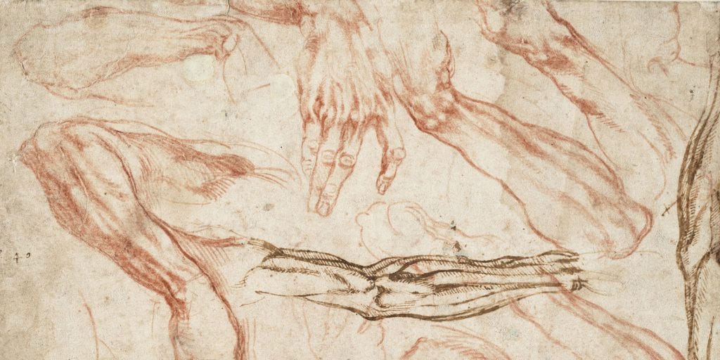 Michelangelo's Drawings Show the Soul Behind His Masterpieces - 1stDibs  Introspective