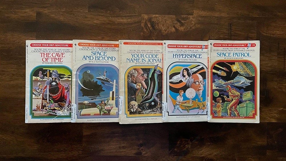 5 Choose Your Own Adventure books