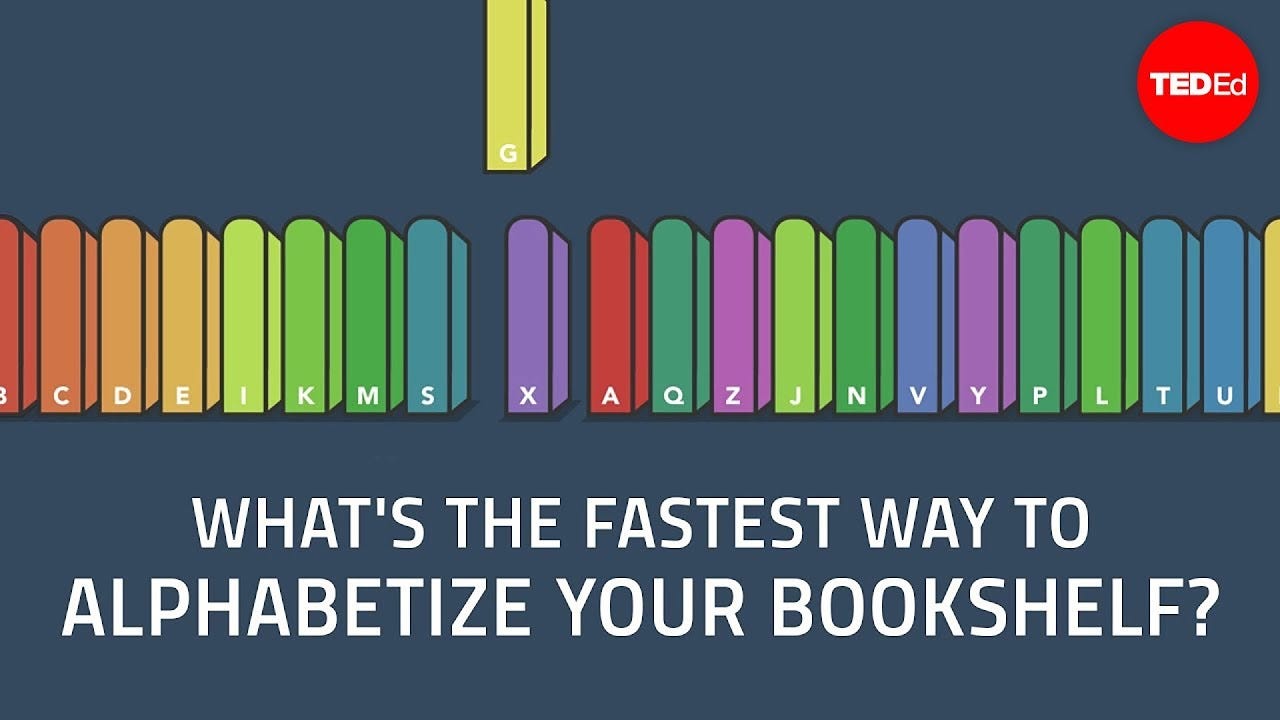 What's the fastest way to alphabetize your bookshelf? - Chand John - YouTube