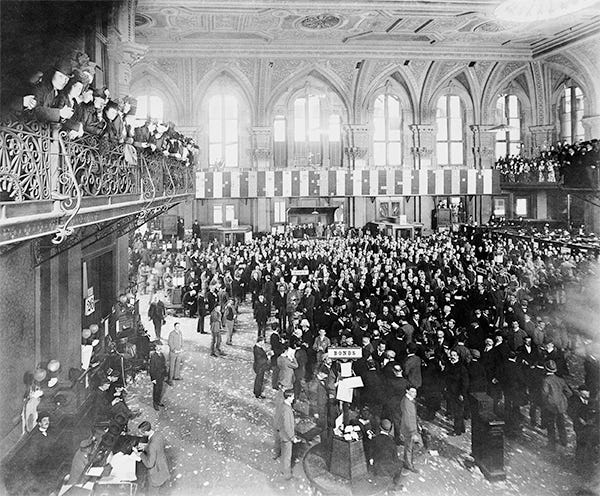 Trading Floor of the New York Stock Exchange, 1889 | Immigrant  Entreprenuership