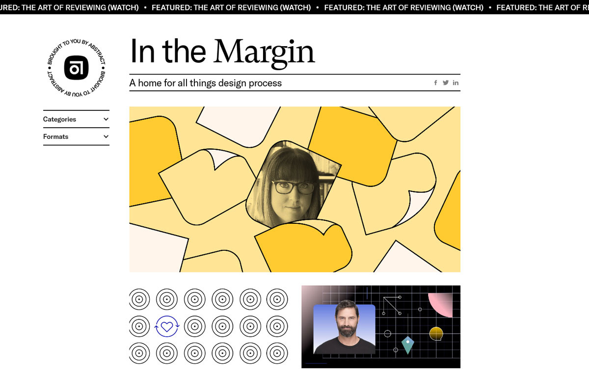 Screenshot of In the Margin by Abstract webpage