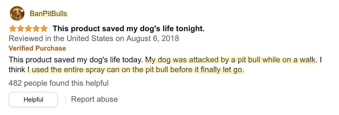 r/BanPitBulls - I bought pepper gel today and decided to look at online reviews of the brand. Unsurprisingly, many were about pitbulls attacking.