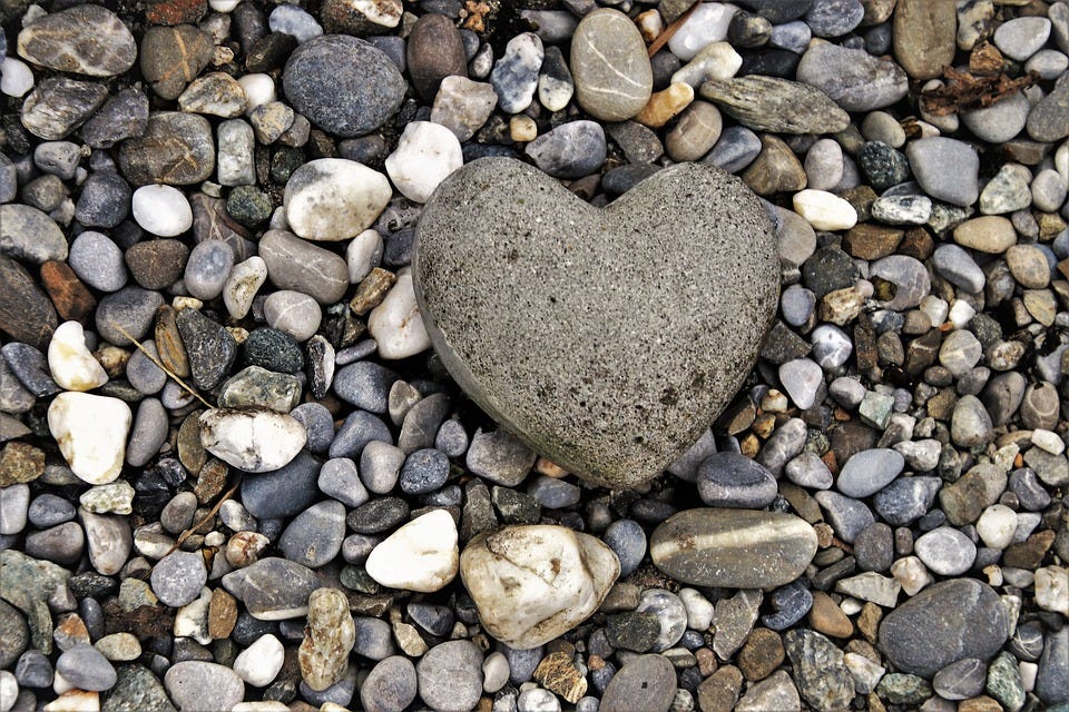 Stones, Heart, Gray, Love, Symbol, Feelings, Model