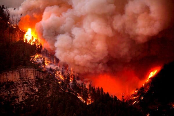Six wildfires in Colorado, including the 416 fire, pictured on June 6 near Hermosa, were still active on Tuesday. The 416 fire has consumed 23,000 acres on the edge of San Juan National Forest, the authorities said.