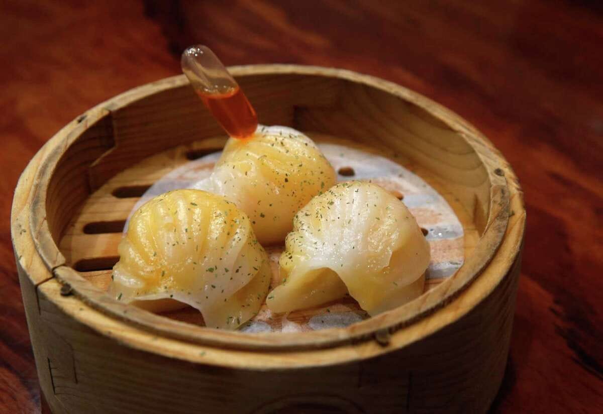 Lobster har gow with butter sauce is served at Palette Tea House, a dining destination at Ghirardelli Square in San Francisco.