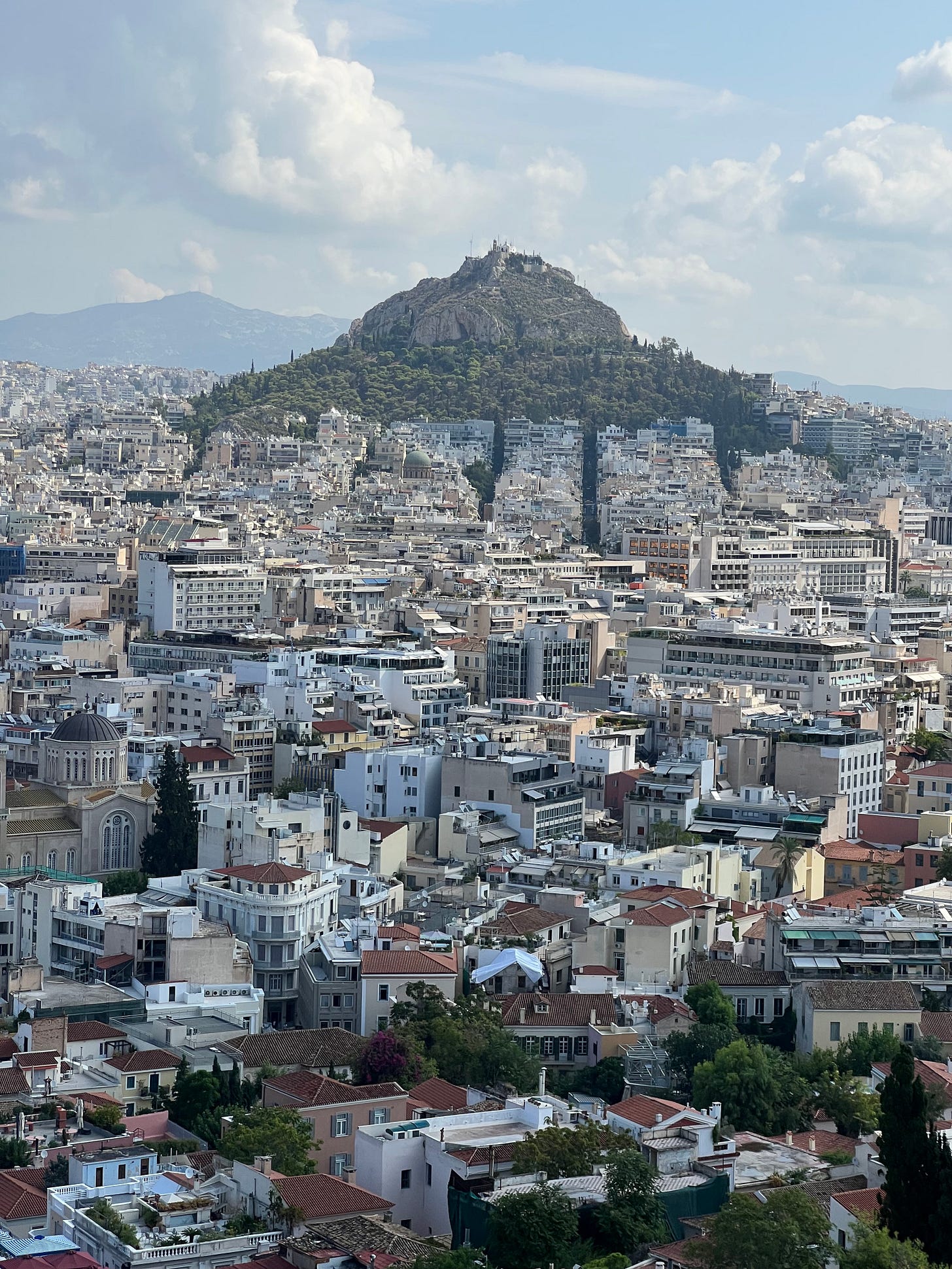 A view of Athens from the Acropolis