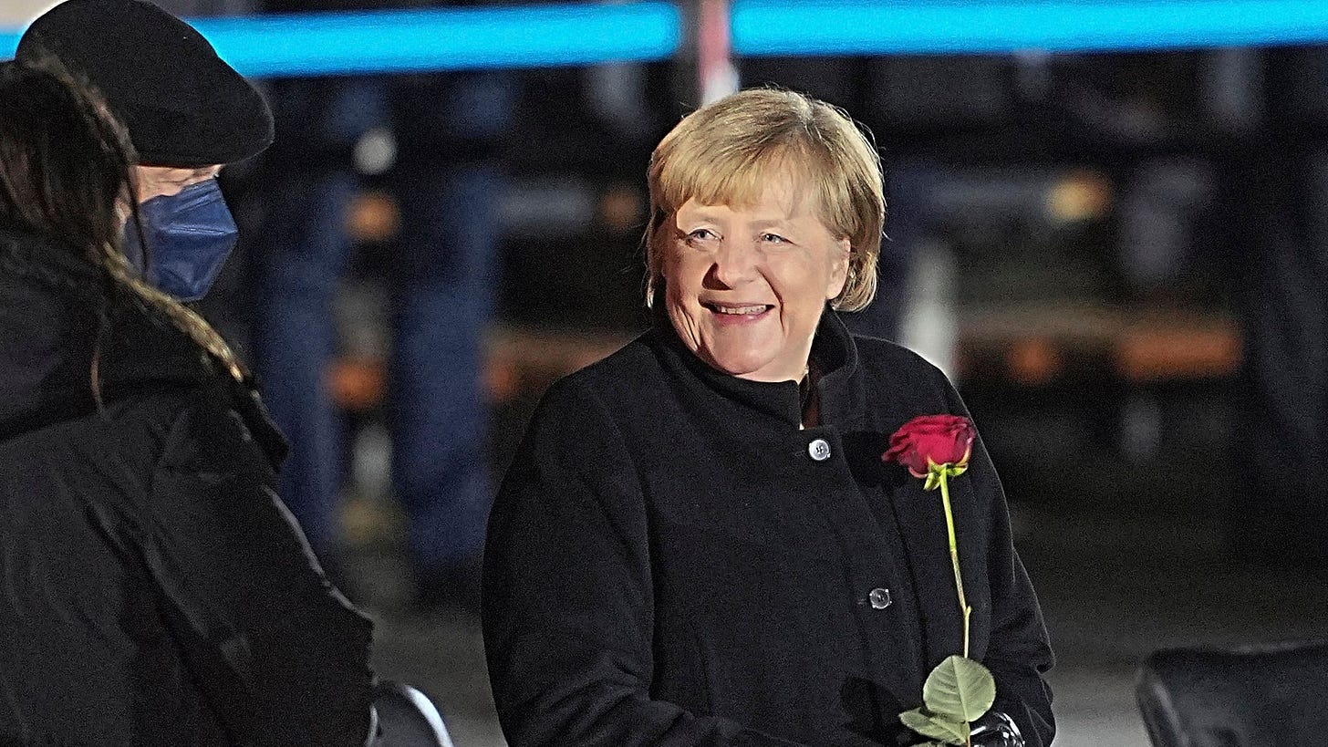 Angela Merkel: Germany&#39;s outgoing chancellor honoured at military farewell  ceremony with hymns and punk rock tribute | World News | Sky News