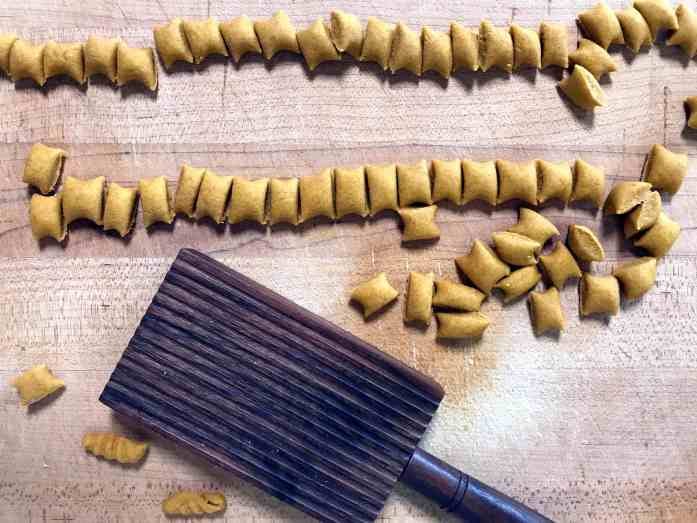 hand shaped homemade pasta