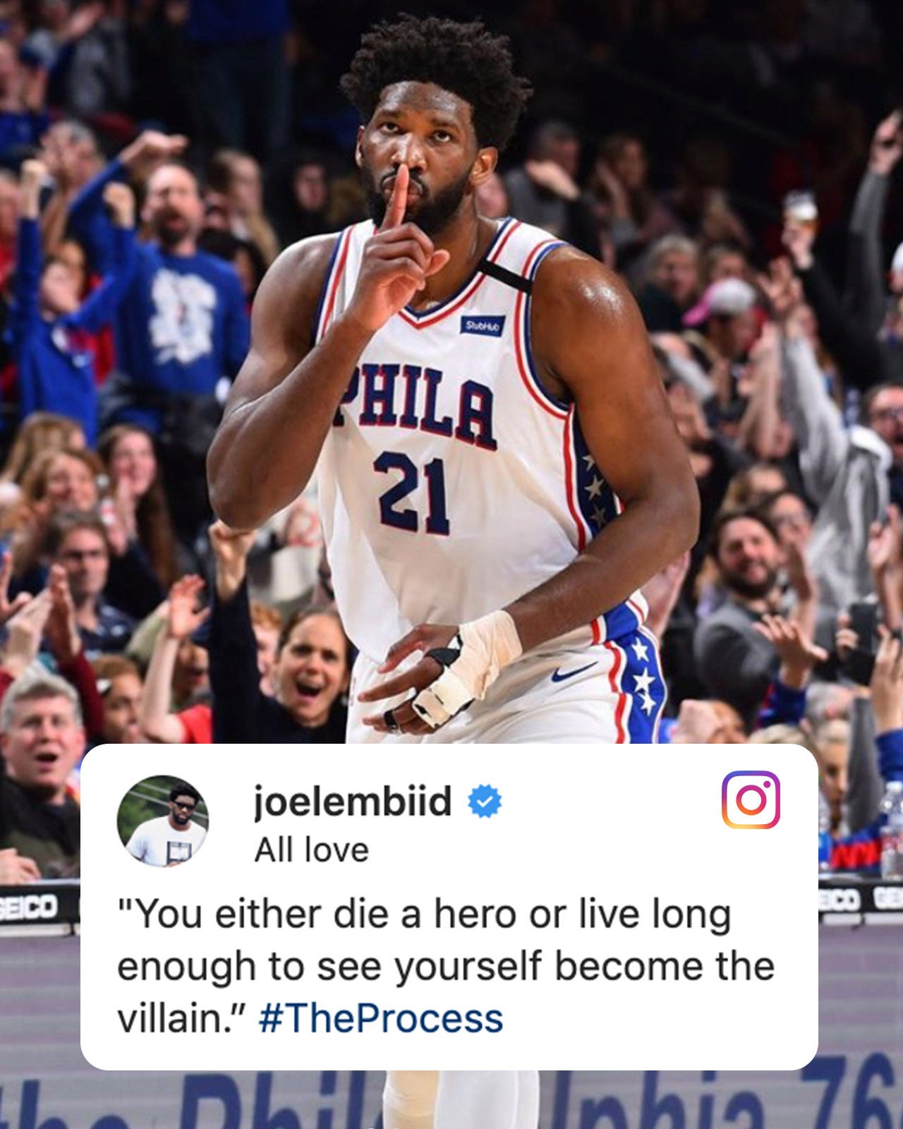 ESPN on Twitter: &quot;Joel Embiid and Jimmy Butler on Instagram 🍿  https://t.co/bnmVDIKfdT&quot; / Twitter