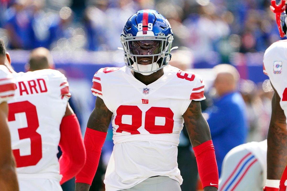 Kadarius Toney injury update: How to handle the Giants WR vs. Chiefs on  Monday Night Football in Week 8 - DraftKings Nation