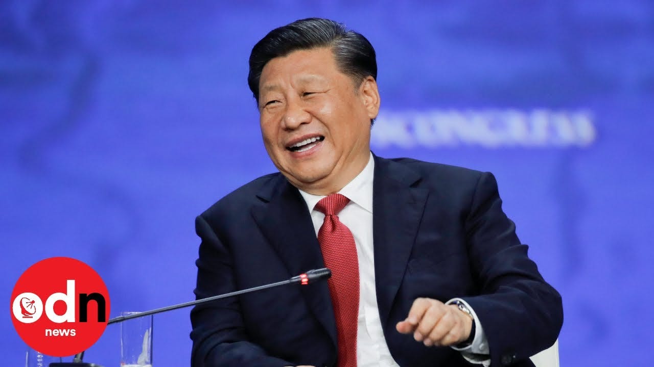 Chinese President Xi Jinping almost falls off stage
