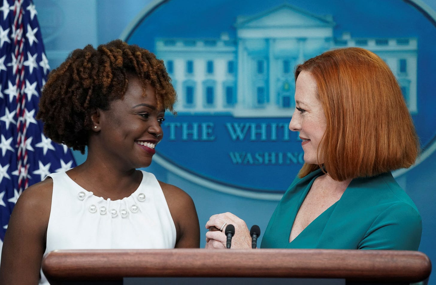 Karine Jean-Pierre is introduced as the next White House press secretary at  the White House in Washington - tag24.it