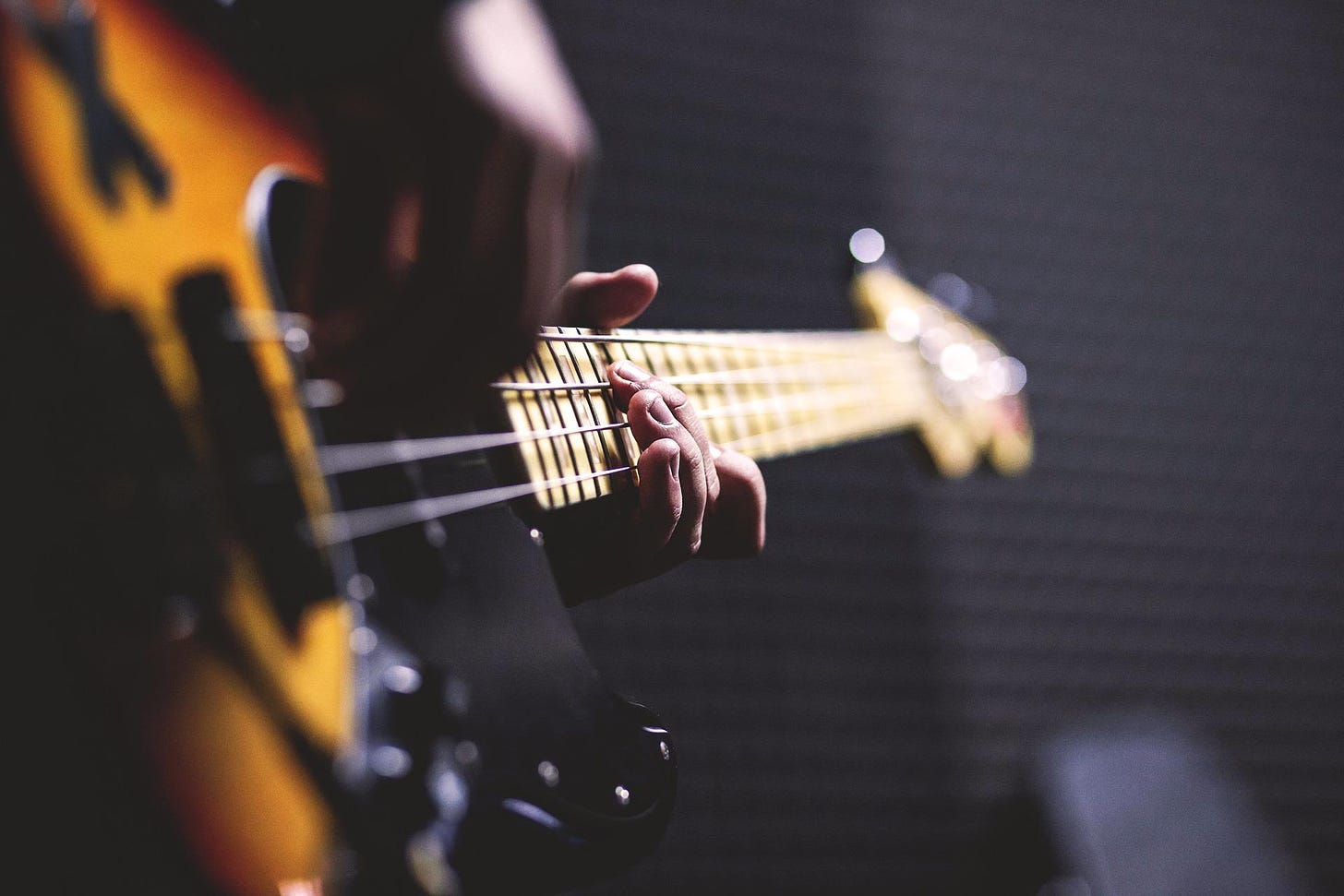 Fingers on a guitar