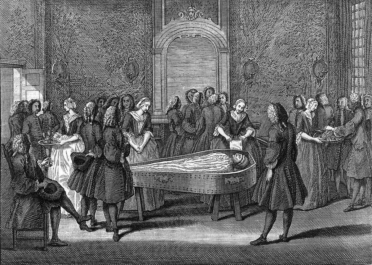 An English funeral scene, 1733. 