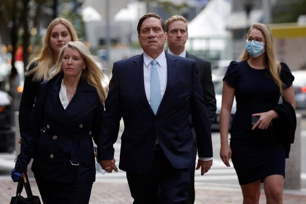 John B. Wilson arriving at federal court in Boston during his trial last fall. 