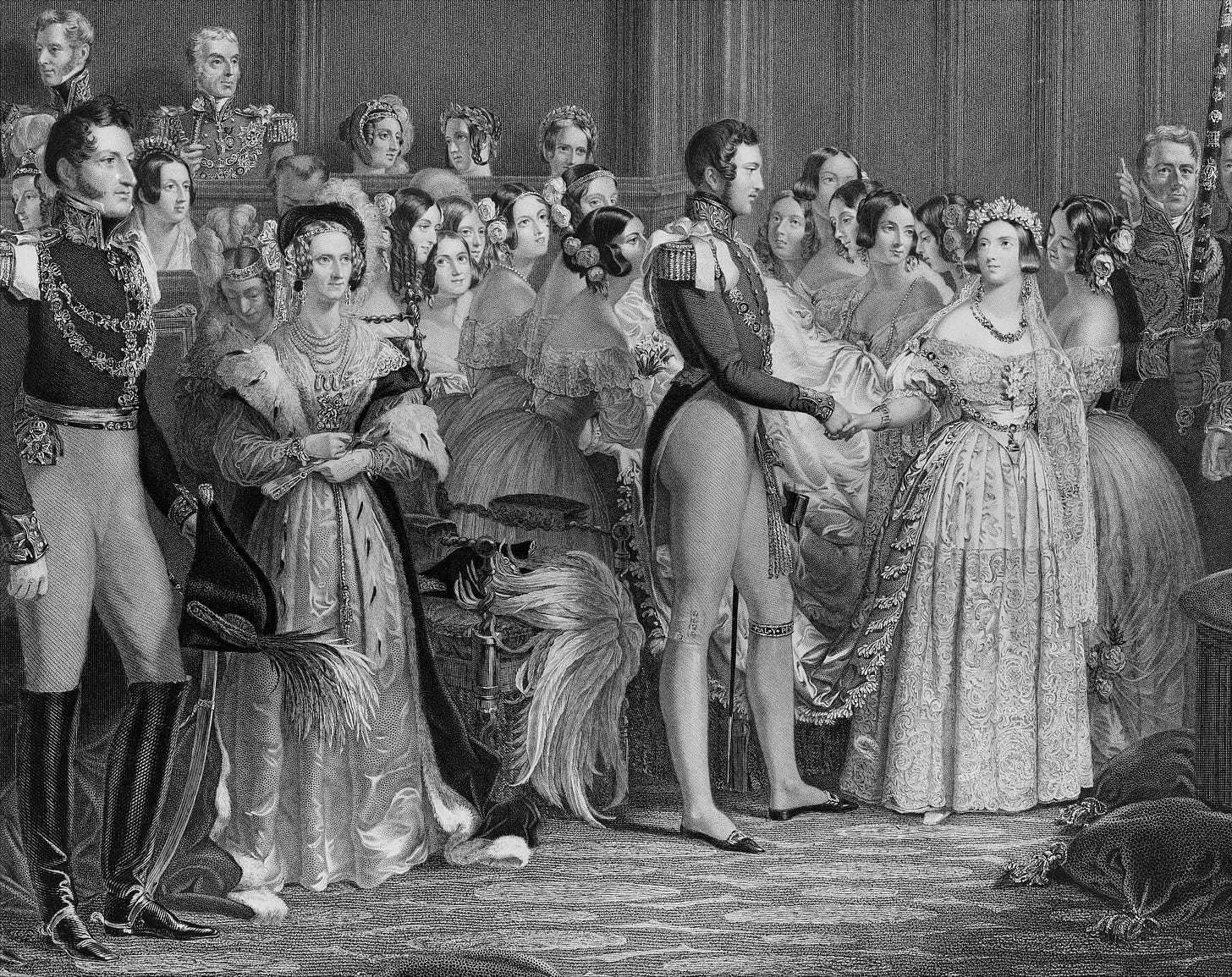 Mariage de la reine Victoria et du Prince Albert, 1844, Londres, peinture