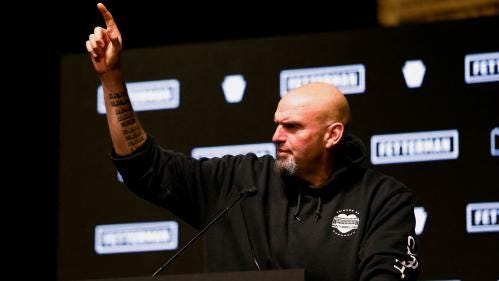 'We bet on the people of Pennsylvania': John Fetterman beats Dr Oz to win key Senate seat – video