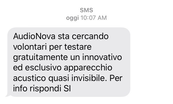 Sarebbe stato interessante provare con un messaggio vocale.