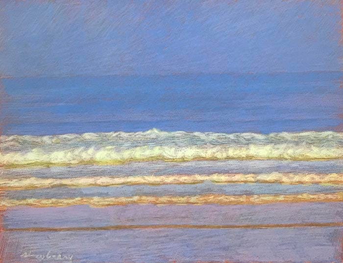 Newberry, San Onofre Blue-Violet, 2020, pastel, 18x24 inches