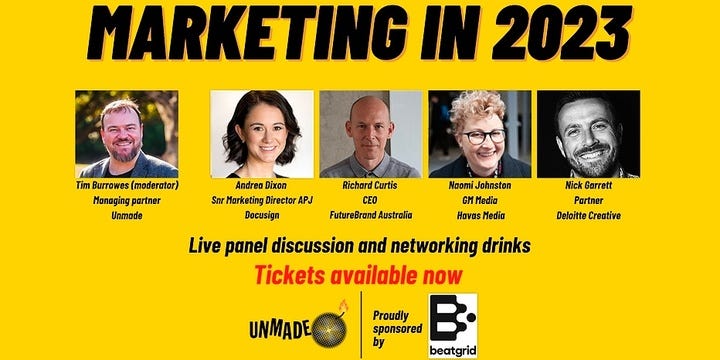 Unmade: Marketing in 2023 Event Banner