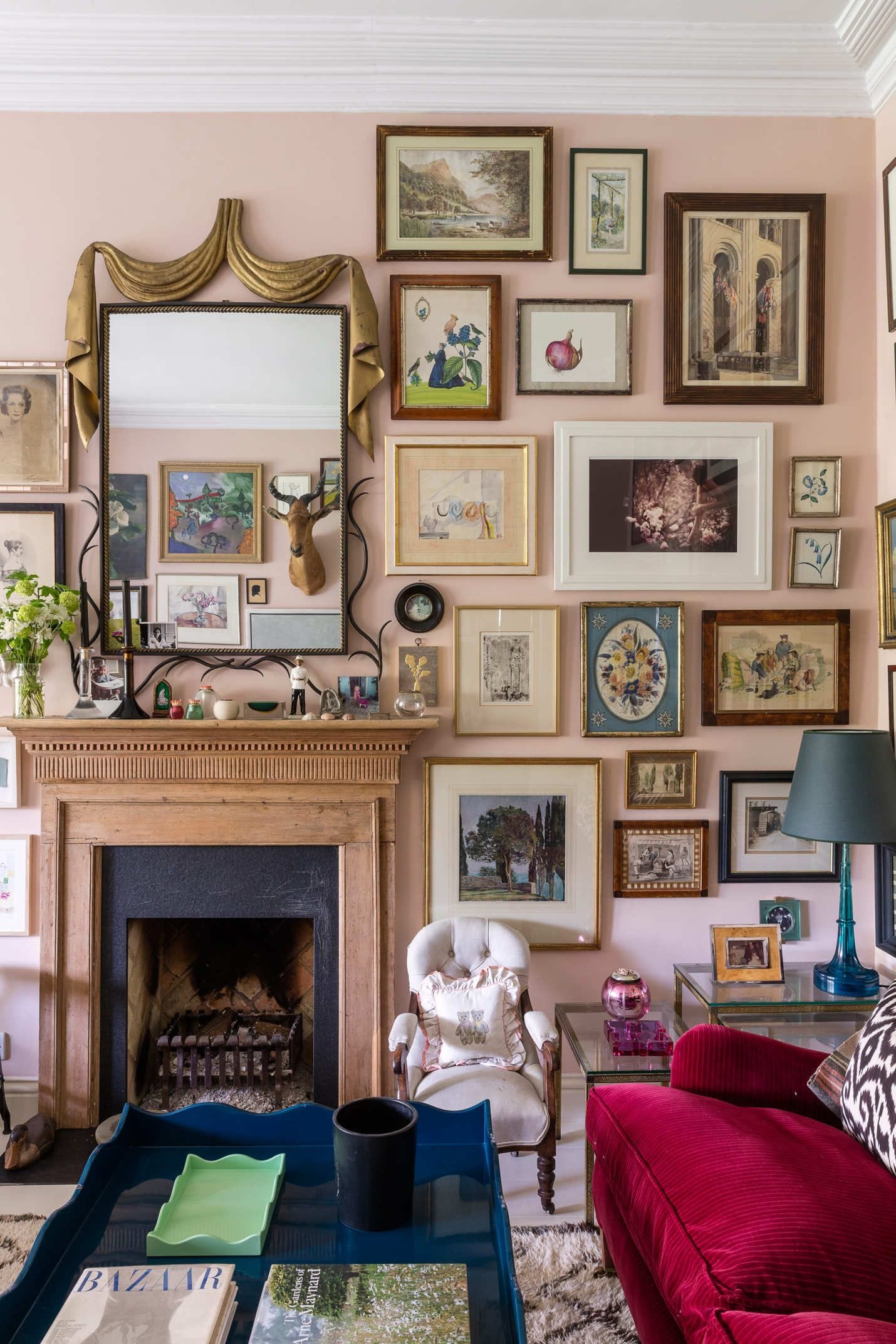 Inside a Design Guru's Enviable London Home | Eclectic living room, Home,  Living room with fireplace