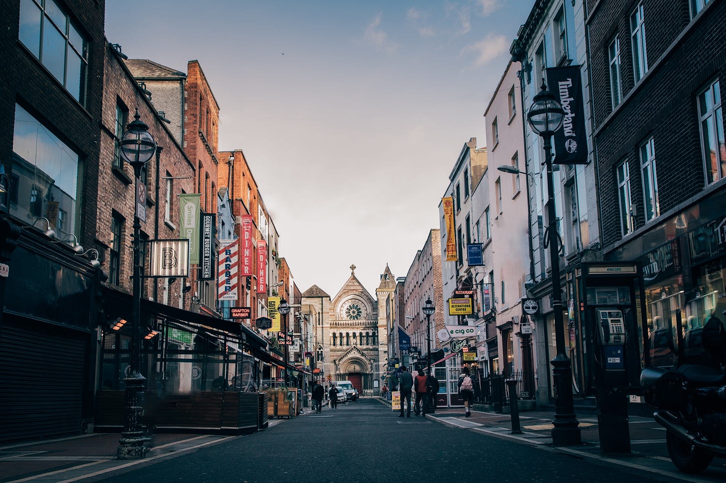 Photo of Parliament Street in Dublin for article by Larry G. Maguire