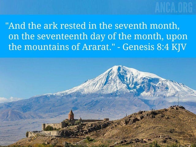 Armenia Bible Facts 1) Noah's Ark landed on Mt. Ararat (Armenia) 2)  Apostles Thaddeus & Bartholomew preached in Armenia; 3) Armenia's the 1st # Christian nation (301); 4) Armenian was among 1st Bible