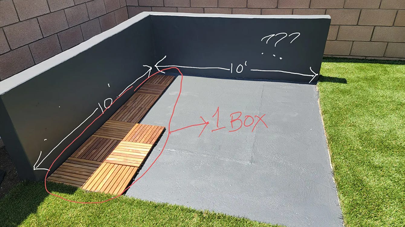 A 10x10 patio that 10 square feet isn't covering sufficiently.