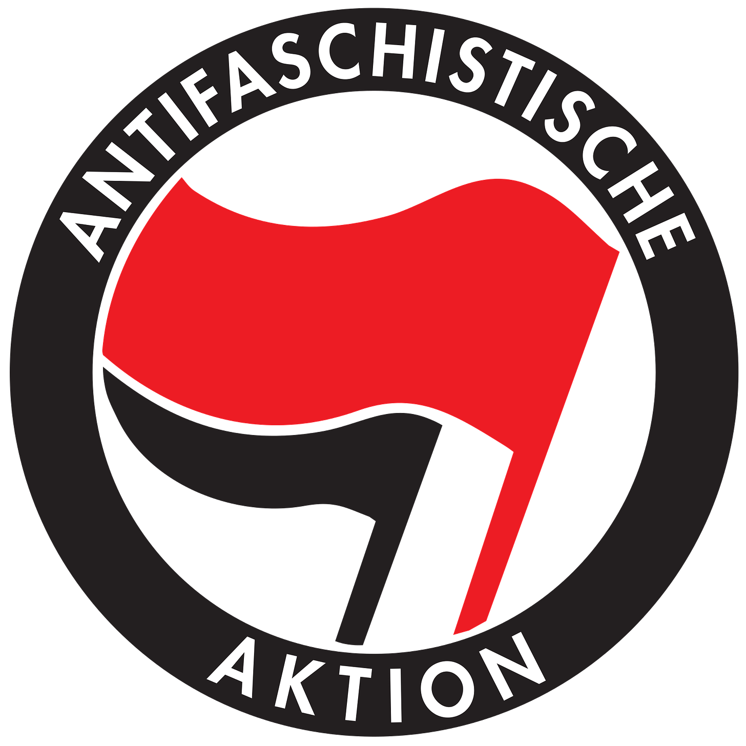 Simbol dari gerakan Antifa.
