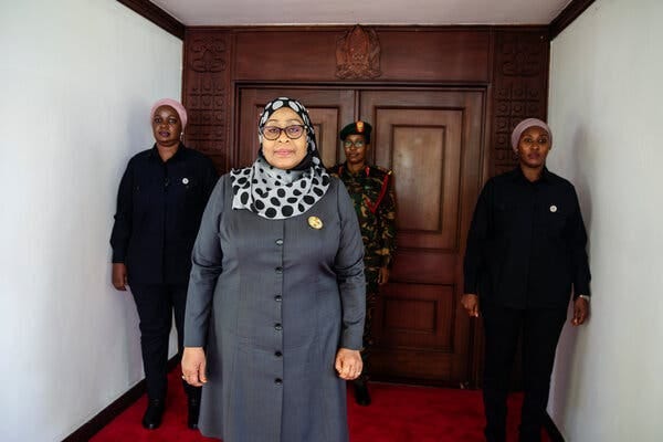 President Samia Suluhu Hassan of Tanzania this month at Chamwino State House in the capital, Dodoma.