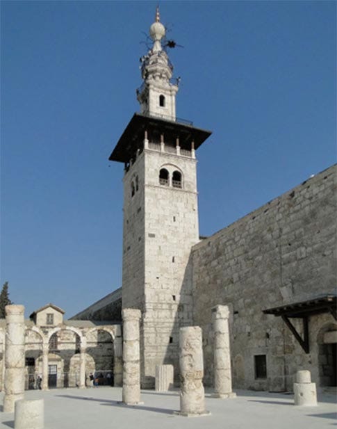 The Minaret of the Bride was the first minaret built for the Great Mosque of Damascus. (Bgag / CC BY-SA 3.0)