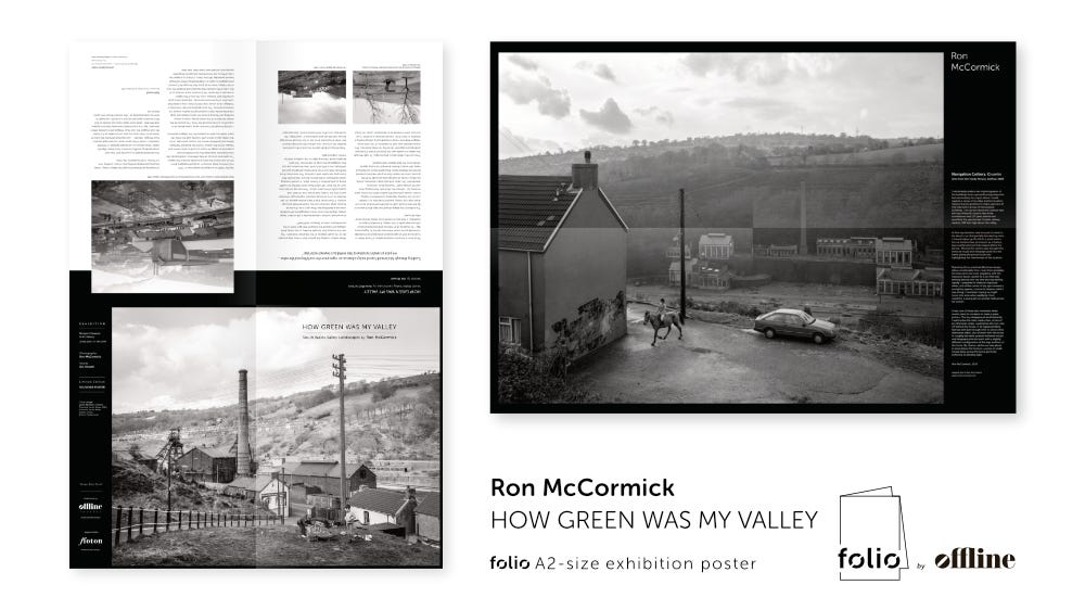 'How Green was my Valley' by photographer Ron McCormick. Folio exhibition poster by Offline Journal