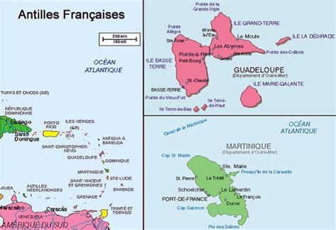 Carte Guadeloupe-Martinique » Vacances - Arts- Guides Voyages