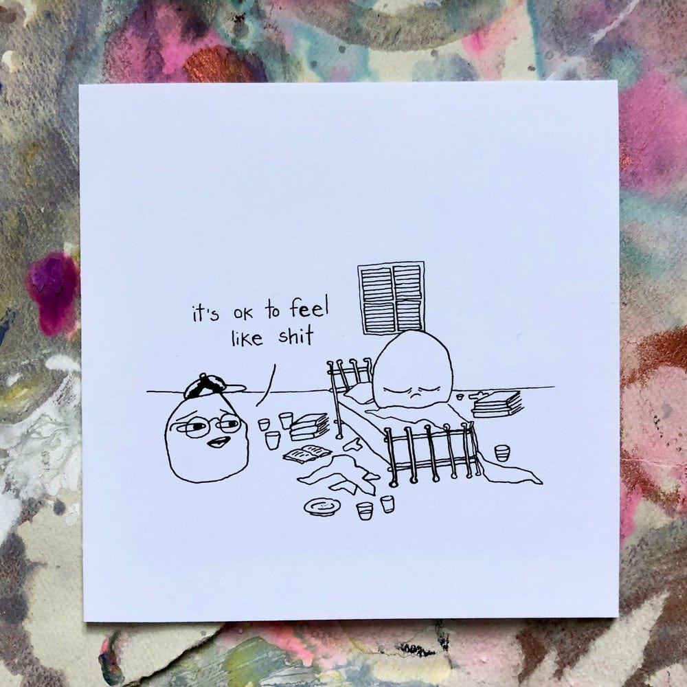 Image of it's ok to feel like shit card