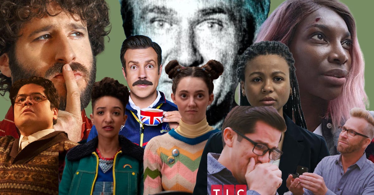 a collage of TV characters