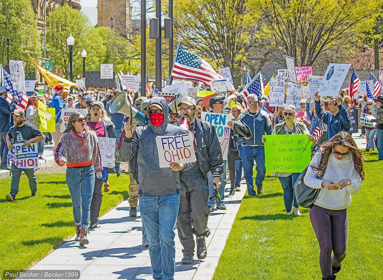 Ohio protesters, 20 April 20