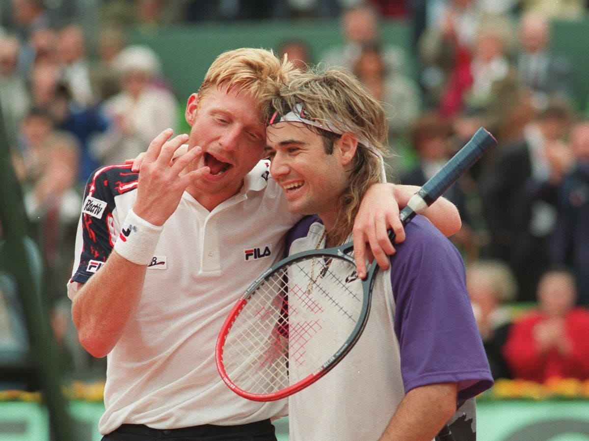 Andre Agassi reveals he looked at Boris Becker's tongue for serve clues in  rivals' clashes | The Independent