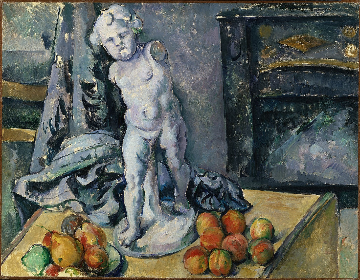 Still Life with Statuette (1890s) by Paul Cézanne