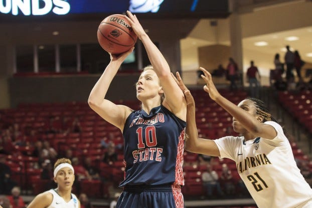 Sheedy in action against California - Courtesy of Fresno State Athletics