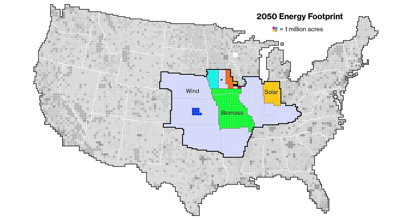 Green Energy in America Needs a Lot More Land: Map