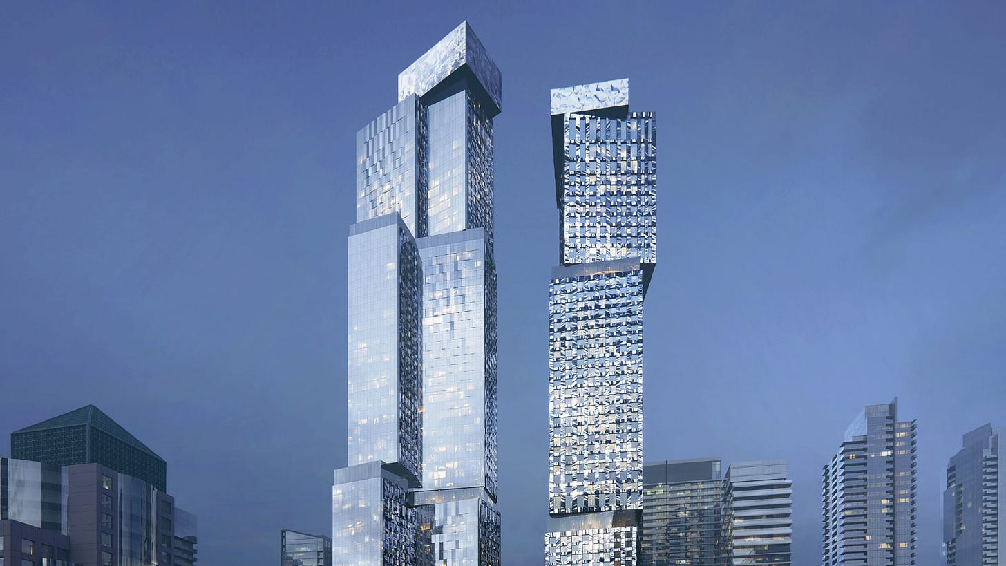 A rendering of the Frank Gehry project on King Street