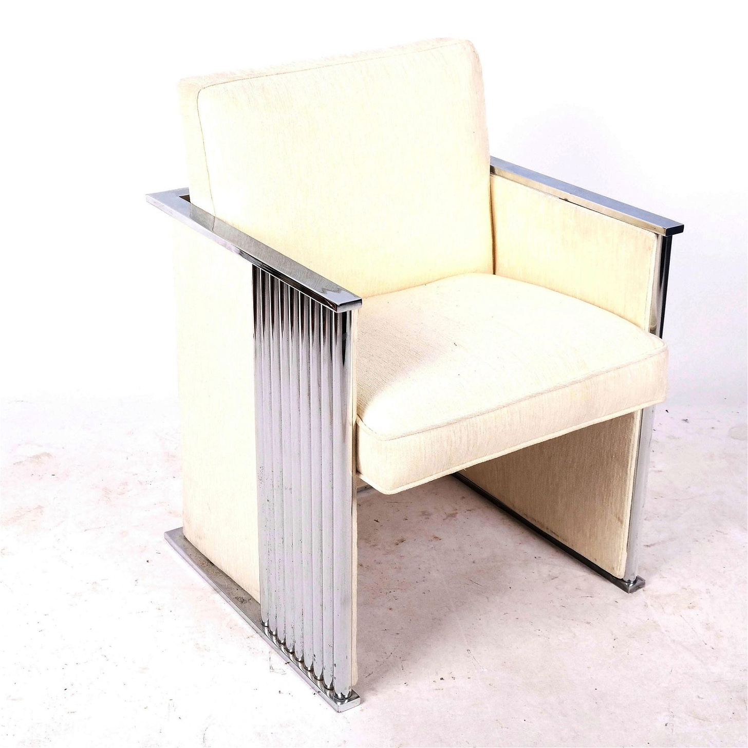 Donald Deskey Style Mid-Century Chrome Chair