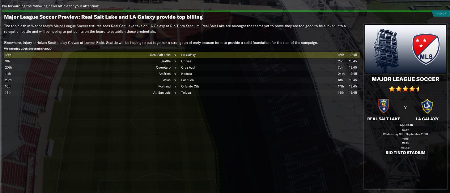 Football Manager 2021 Key Match