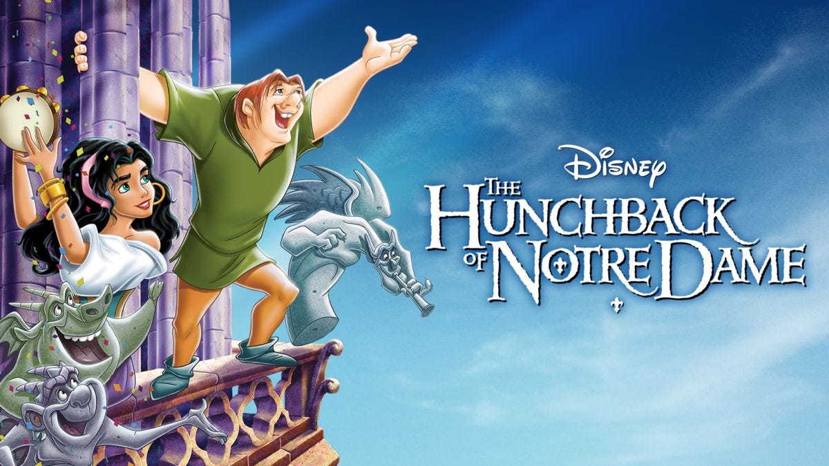 The title of the "Hunchback of Notre Dame." Probably form a VHS cover or something.