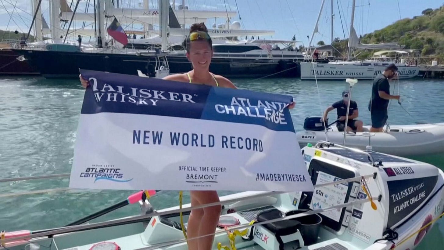 Jasmine Harrison becomes youngest woman to row solo across the ocean - ABC  News