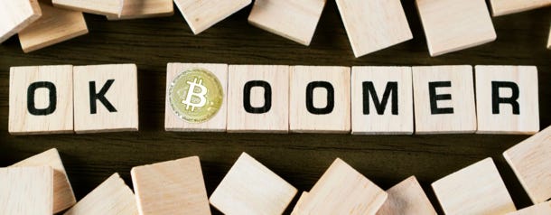 Image result for boomer and bitcoin