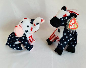 Righty and Lefty Beanie Baby Photo