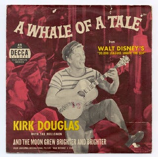 Cover art for the Decca Records release of A Whale Of A Tale by Kirk Douglas
